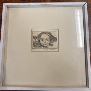 Trude Fredrich Hanscom "Child" Etching 21/100