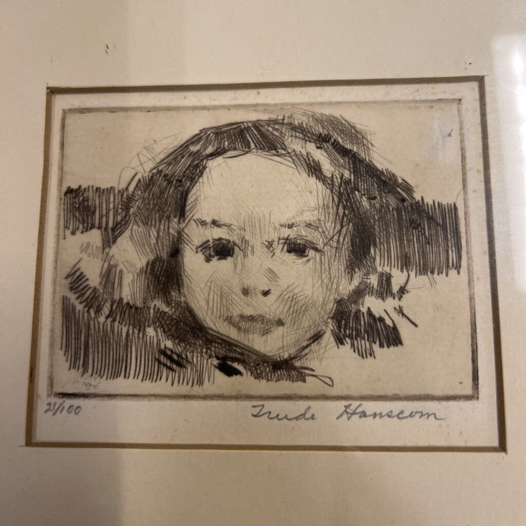 Trude Fredrich Hanscom "Child" Etching 21/100
