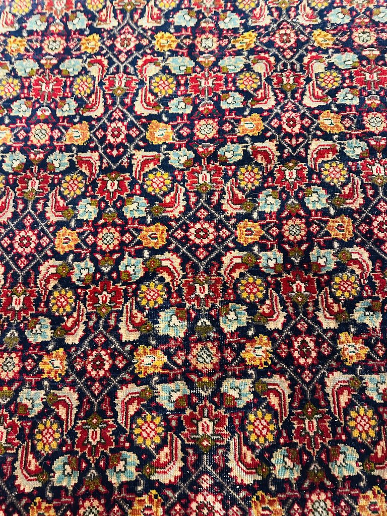 Late 19th Century Caucasian Shirvan Vegetables Dye Hand Knotted Wool Rug
