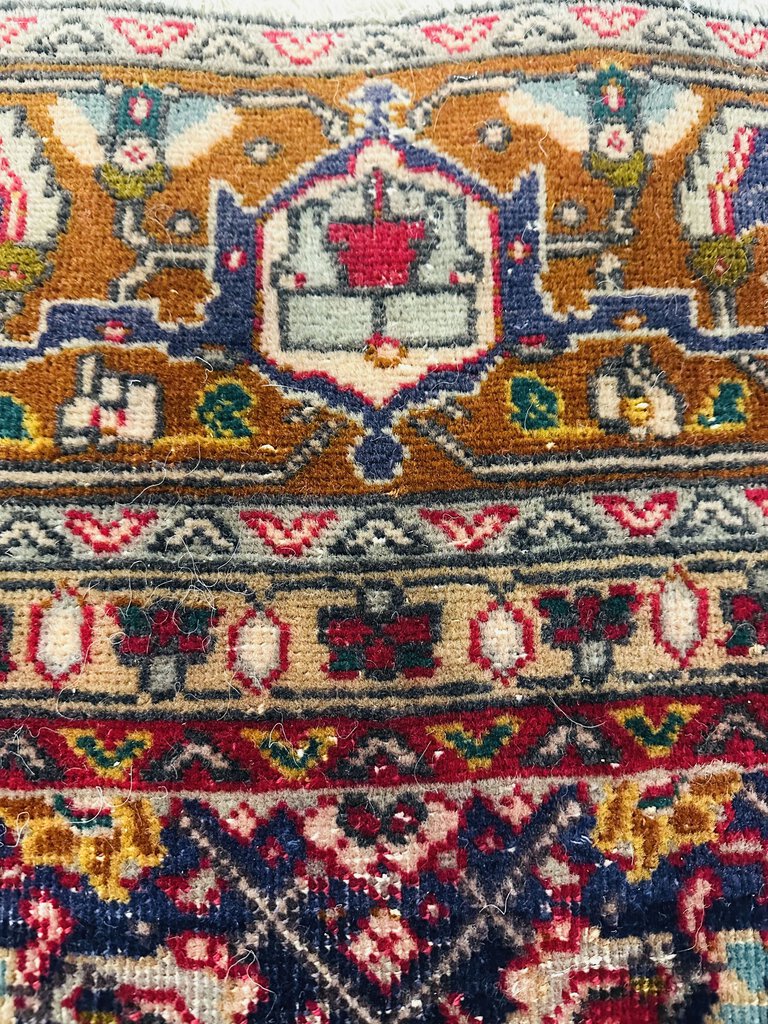 Late 19th Century Caucasian Shirvan Vegetables Dye Hand Knotted Wool Rug