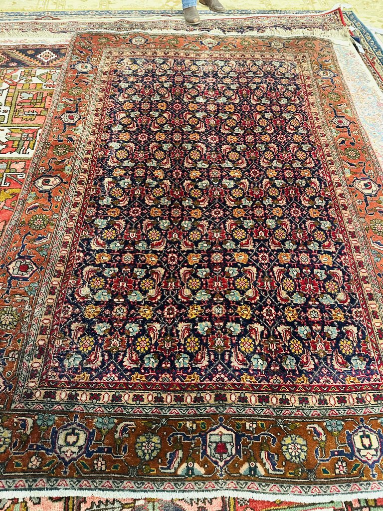 Late 19th Century Caucasian Shirvan Vegetables Dye Hand Knotted Wool Rug
