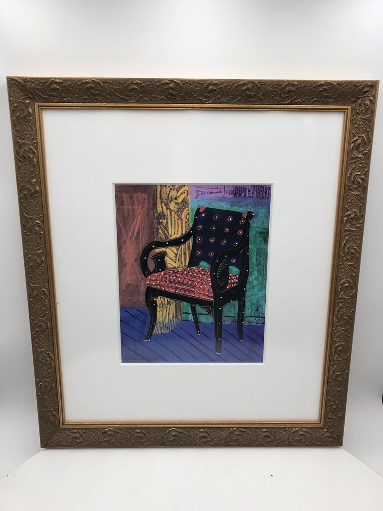 Debra Schaeffer "Foulard Chair" LE 14/25 Signed Print 24x21