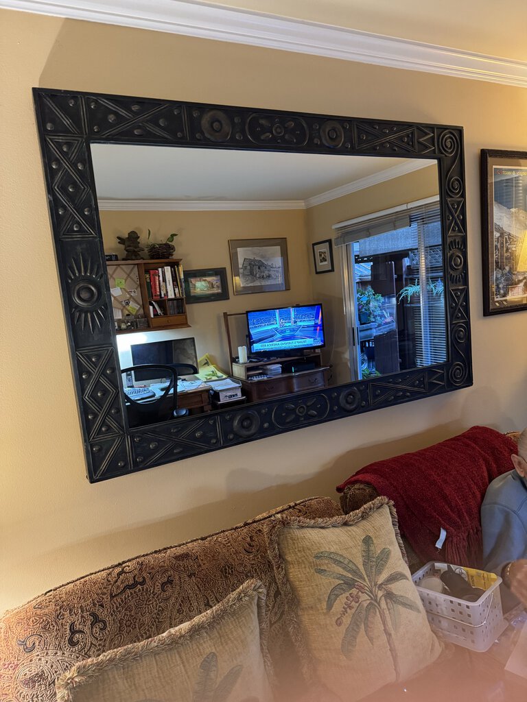 Brown Resin Framed Mirror From The Biltmore (Chip in back) 42x642