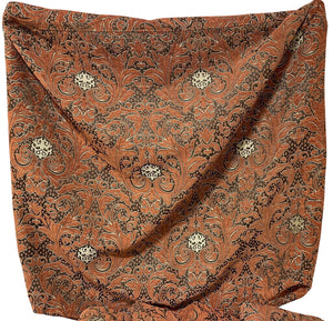 Rust and Gold Moroccan Brocade Floor Cushion Cover 37x37