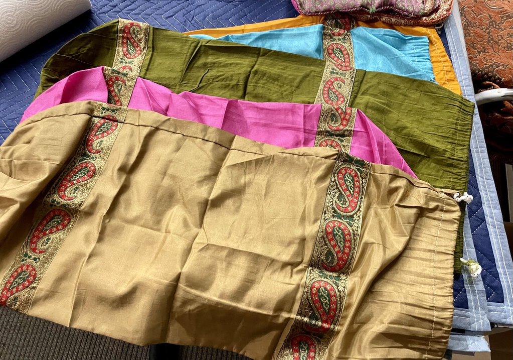 Silk Moroccan Bolster Cover - Various Colors - Each 32L