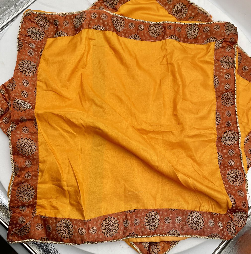 Orange Moroccan Silk Pillow Cover Pair 23x23