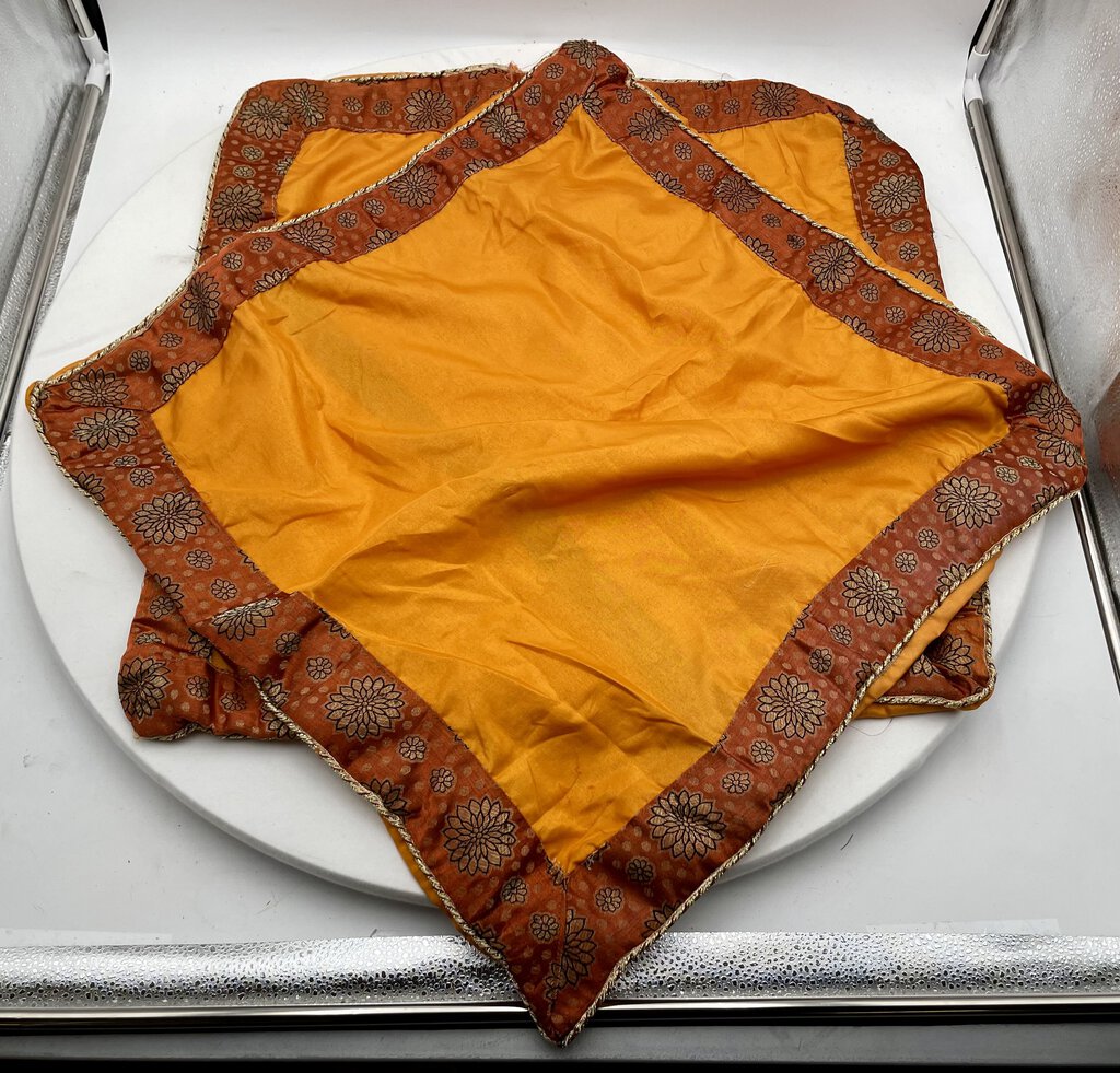 Orange Moroccan Silk Pillow Cover Pair 23x23