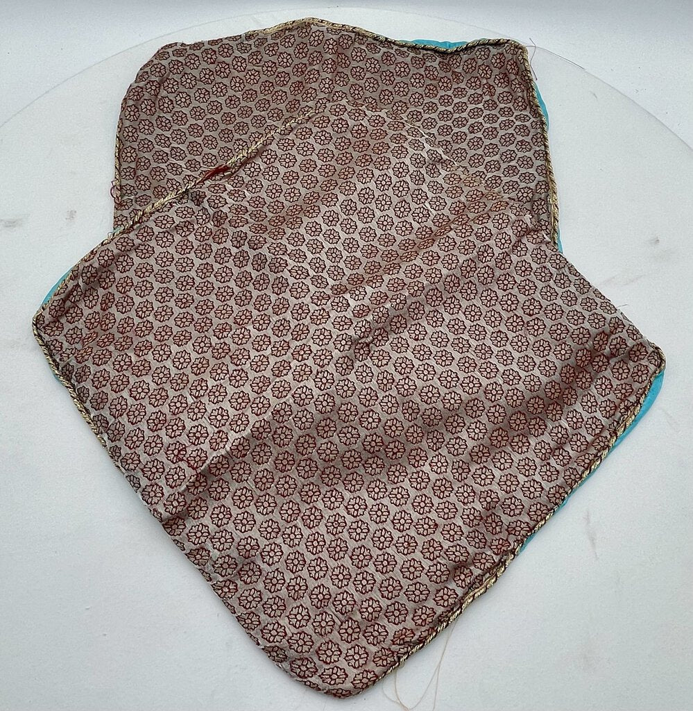 Moroccan Silk Turquoise Floral Pillow Cover Pair 11x11