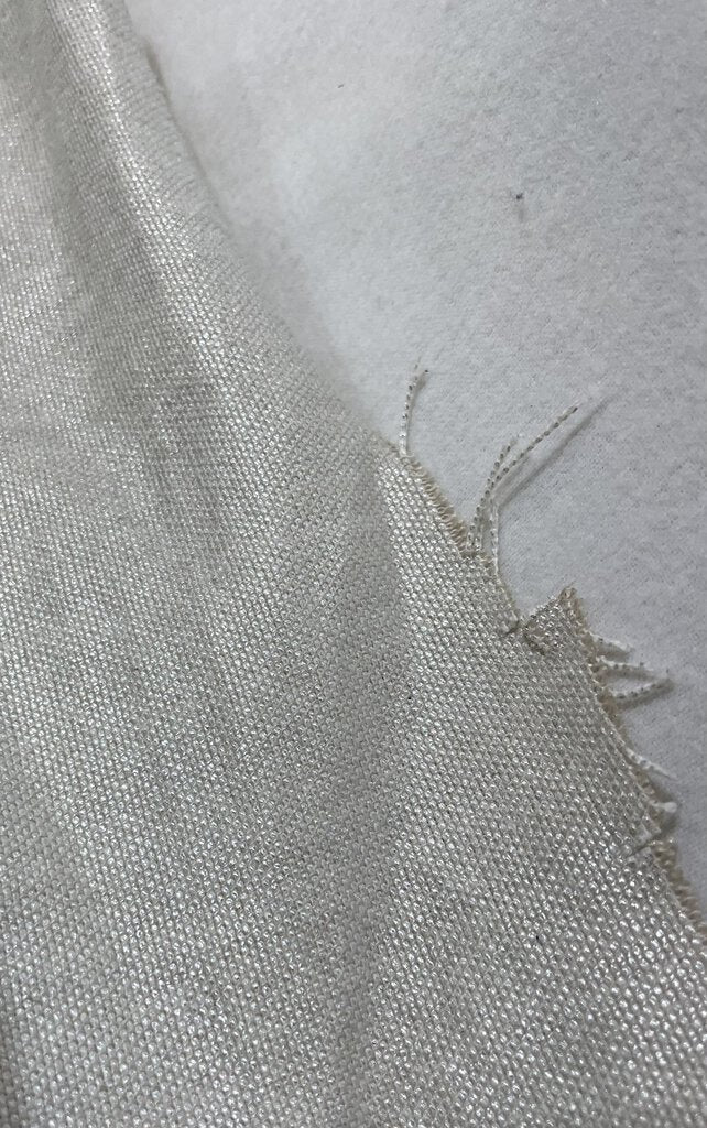 Scalamandré "Feuille White & Silver Metallic" 36278M