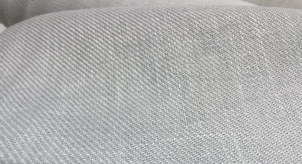 White Silver Woven Silk Upholstery Fabric