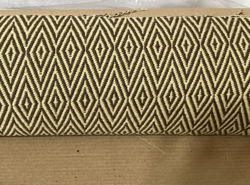 Brown & Tan Woven Diamond Pattern Upholstery Fabric