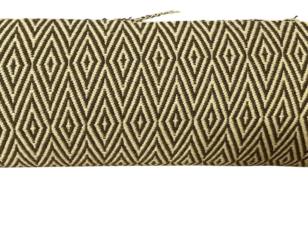Brown & Tan Woven Diamond Pattern Upholstery Fabric