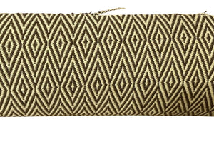 Brown & Tan Woven Diamond Pattern Upholstery Fabric