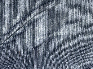 Blue Striped Chenille Upholstery Fabric w/ 2 Loose Scraps by Miss Daisy's Consignment & Auction House