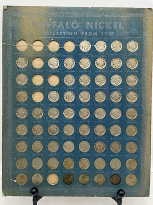 1913-38 Buffalo Head Nickel Collection 56 Coins Plus 7 First Series Jefferson Head (63 Pcs)