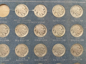 1913-38 Buffalo Head Nickel Collection 56 Coins Plus 7 First Series Jefferson Head (63 Pcs)