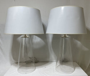 Chamberlain Clear Glass Table Lamp (PAIR)