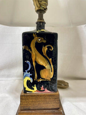 Italian Style Hand Painted Ceramic Bottle Desk Lamp