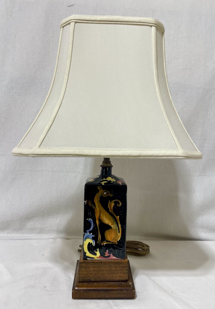 Italian Style Hand Painted Ceramic Bottle Desk Lamp