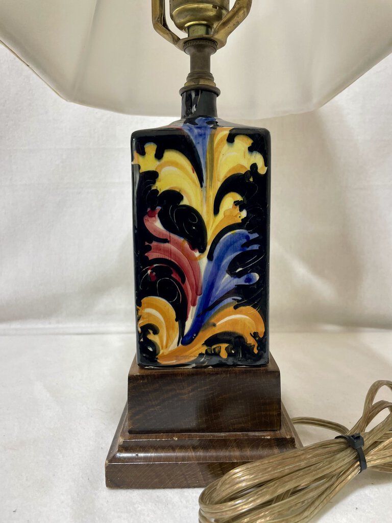 Italian Style Hand Painted Ceramic Bottle Desk Lamp