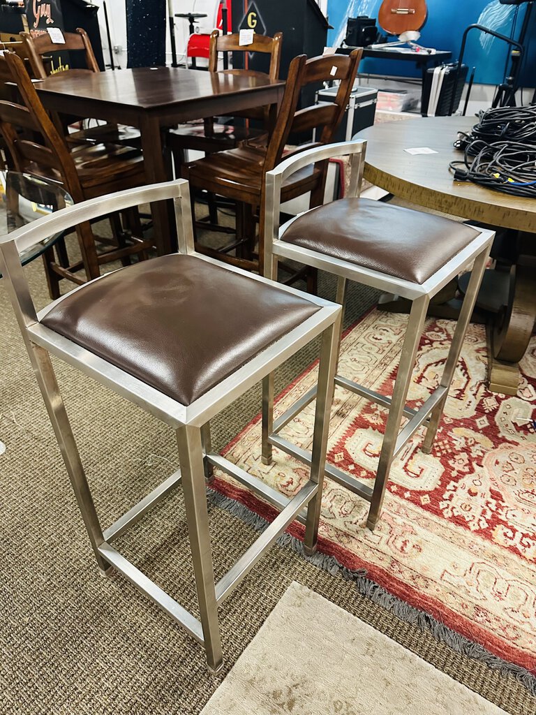 Room & Board American Leather Barstools (pair)