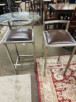 Room & Board American Leather Barstools (pair)