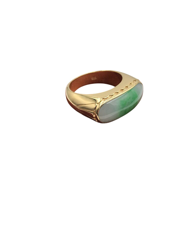 14K Gold Man's Ring W/ Jadeite by Miss Daisy's Consignment & Auction House