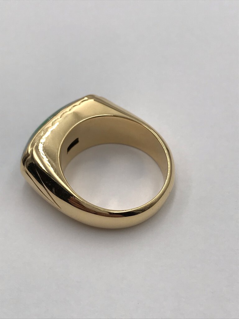 14K Gold Man's Ring W/ Jadeite
