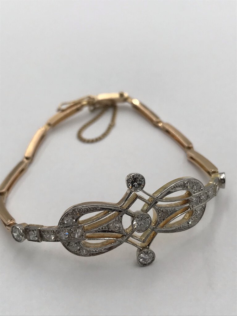 18K Gold & Diamond Bracelet (23 Diamonds)
