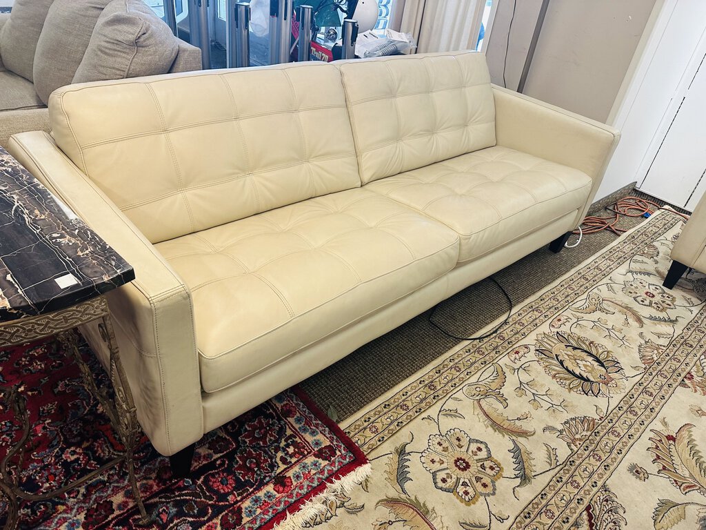 White Leather Sofa