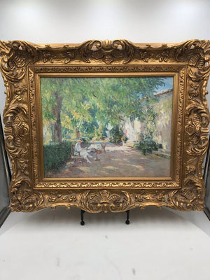 Paul Leon Frequenez "....In the Garden" Gilt Framed Fine Art Reproduction 25x21