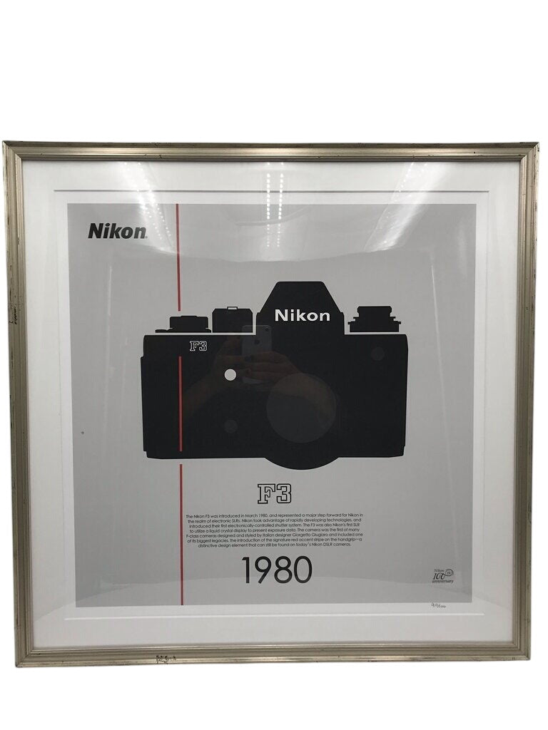 Nikon "1980 F3" 100th Anniversary LE (#90/100) Poster 23x23