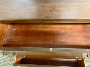 Vintage American Mahogany Drop Front Secretary 3 Drawer Cabinet