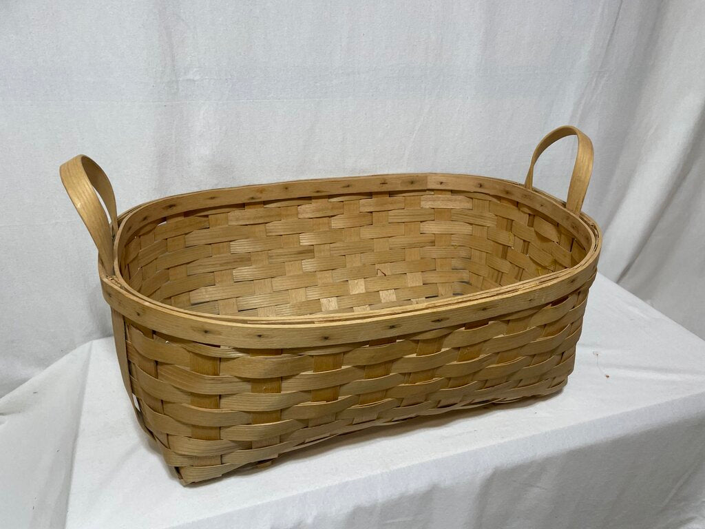 Basketville Wooden Woven Double Handled M Basket