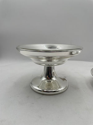 Blown Mercury Glass Snack Dishes (3 Pcs Set)