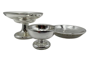 Blown Mercury Glass Snack Dishes (3 Pcs Set) by Miss Daisy's Consignment & Auction House