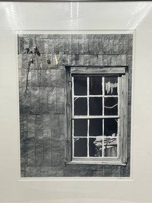 A. Amster B&W Still life Window Photograph Signed
