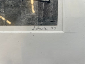 A. Amster B&W Still life Window Photograph Signed