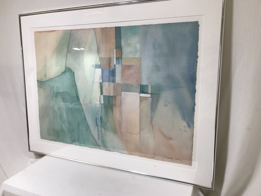 R. Anthony Askew Signed Abstract Watercolor 39x50