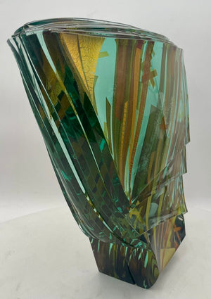 Tomas Hlavicka Laminated Gold Leaf Glass Sculpture 2004 by Miss Daisy's Consignment & Auction House