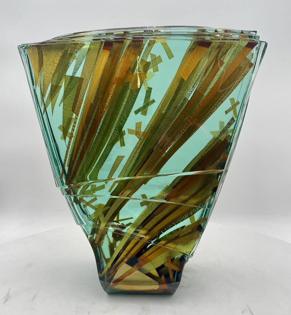 Tomas Hlavicka Laminated Gold Leaf Glass Sculpture 2004