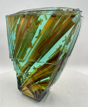 Tomas Hlavicka Laminated Gold Leaf Glass Sculpture 2004