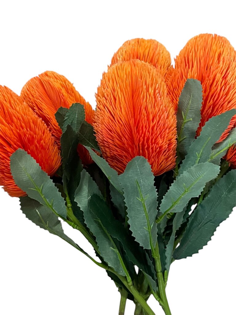 Faux Orange Pincushion Flower $6 Each
