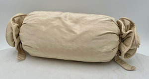 Solid Beige Candy Wrapper Style Lumbar Pillow