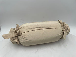 Solid Beige Candy Wrapper Style Lumbar Pillow