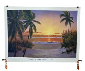 Diane Romanello "Sunset Sail" 2000 High Quality Serigraph Print (NEW Rolled) by Miss Daisy's Consignment & Auction House
