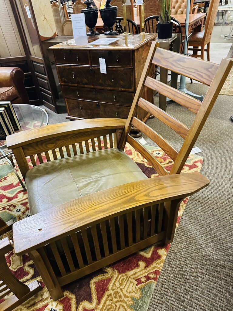 Mission Style Reclining Chair With Ottoman