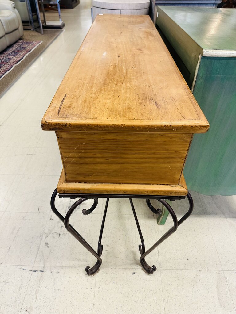 Spanish Style Wood / Iron Console Table