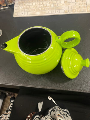 Vintage Copco Fiesta Chartreuse Tea Kettle + Box