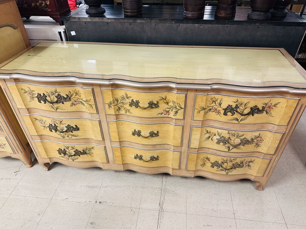 John Widdicomb Co French Provincial Louis XV Triple Dresser Credenza 21x67x34